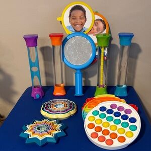 Vibrant Learning Toy Set with Mirror and Pop Fidget